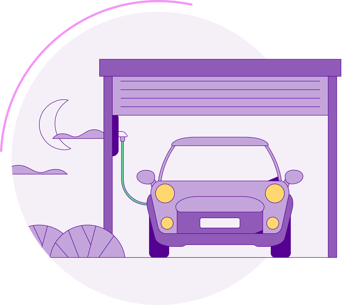 Energy, car charging, parked, drive-way.