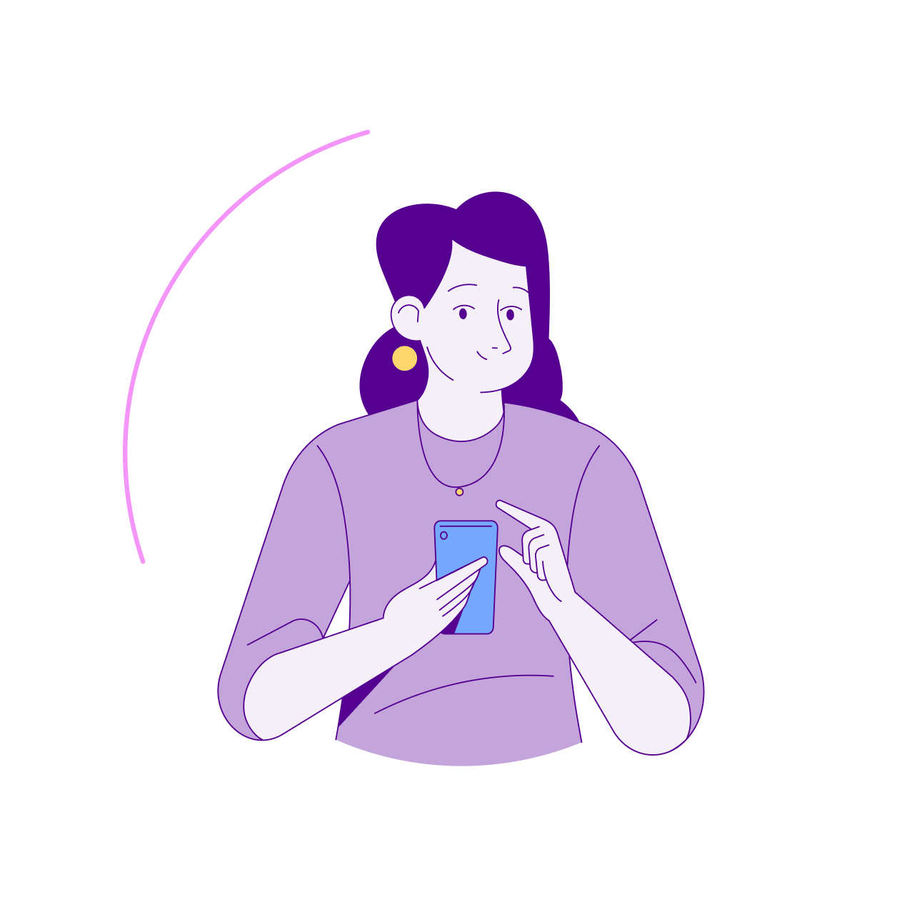 Woman looking at mobile